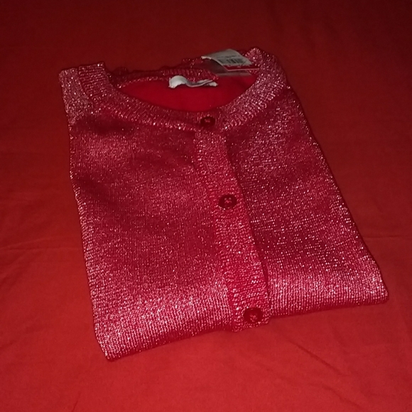 NWT Special Editions sweater w red shinny looks - Picture 8 of 13